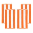 thumbnail image 5 of Superior Cabana Striped 4-Piece Oversized Cotton Beach Towel Set, Orange, 5 of 8