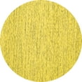 thumbnail image 1 of Ahgly Company Indoor Round Abstract Yellow Contemporary Area Rugs, 4' Round, 1 of 4