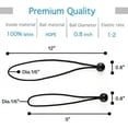 thumbnail image 2 of Ball Bungee Cords Black - Elastic String with Ball Ties for Canopy, Tarp，25-Pack, 2 of 5