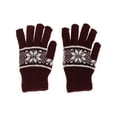 thumbnail image 2 of CTM  Snowflake Pattern Knit Winter Gloves (Men), 2 of 4