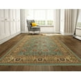 thumbnail image 2 of Ottomanson Non-Slip Area Rug for Living Room 5' x 6'6" Durable Low Profile Carpet, Seafoam Floral, 2 of 8