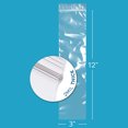 thumbnail image 2 of GPI 3” x 12” Reclosable Ziplock Bag 2 Mil Clear Zipper Bags, 100-Pack, 2 of 5