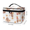 thumbnail image 6 of HELLHERO Polyester Makeup Brush Holder Bag Portable Cosmetic Organizer Bags Lightweight Double Zipper Rabbit and Mushroom Pattern Design, 6 of 6