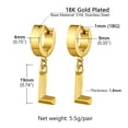 thumbnail image 2 of Clearance 14K Gold Plated Initial Earrings for Women Alphabet L Drop Earrings Birthday Valentines Day Jewelry Gifts Girlfriend Wife Her Adults Age Ideas, 2 of 5