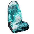 thumbnail image 2 of Uourmeti Terry Cloth Car Seat Towel Cover, Compatible with Truck Seat Sedan, Microfiber Non Slip Car Seat Cover for Cars Drivers, Teal Marble Fluid, 2 of 7