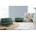 thumbnail image 6 of Elanze Designs Bistro Glossy Ceramic 8.5 inch Pasta Bowls Set of 2, Sage Green, 6 of 6