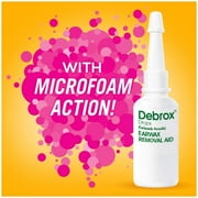 6 Pack Debrox Earwax Removal Drops microfoam action 0.5 Fluid Ounce Each
