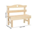 thumbnail image 2 of REOFLYUP 1Pcs Khaki Mini Bench Rectangular Chair Ornament 11.8x9.1x4.5in, 2 of 8