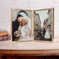 thumbnail image 4 of AmPm Antique Pewter 5x7 Hinged Double Picture Frame, Bead Border Design, 4 of 4