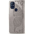 thumbnail image 3 of OnePlus Nord N200 5G Flip Case, Mantto Bling Diamond Butterfly Embossed Flowers PU Leather Magnetic Flip Cover Stand Card Holders Hand Strap Wallet Purse Case for OnePlus Nord N200 5G, Gray, 3 of 6