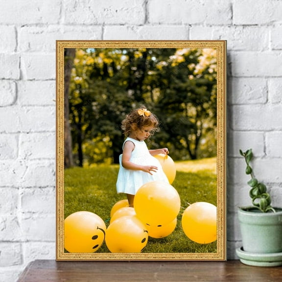 Bright Gold Contemporary Slim Picture Frame Modern