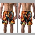 thumbnail image 3 of luoweisi Men's Beach Shorts Quick Dry Swim Trunks with Mesh Lining Thanksgiving Turkey S, 3 of 5
