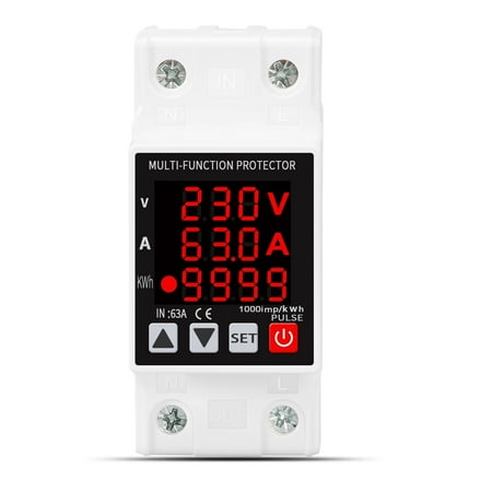 

Din Rail Dual Display Adjustable Over Voltage Current Under Voltage Protective