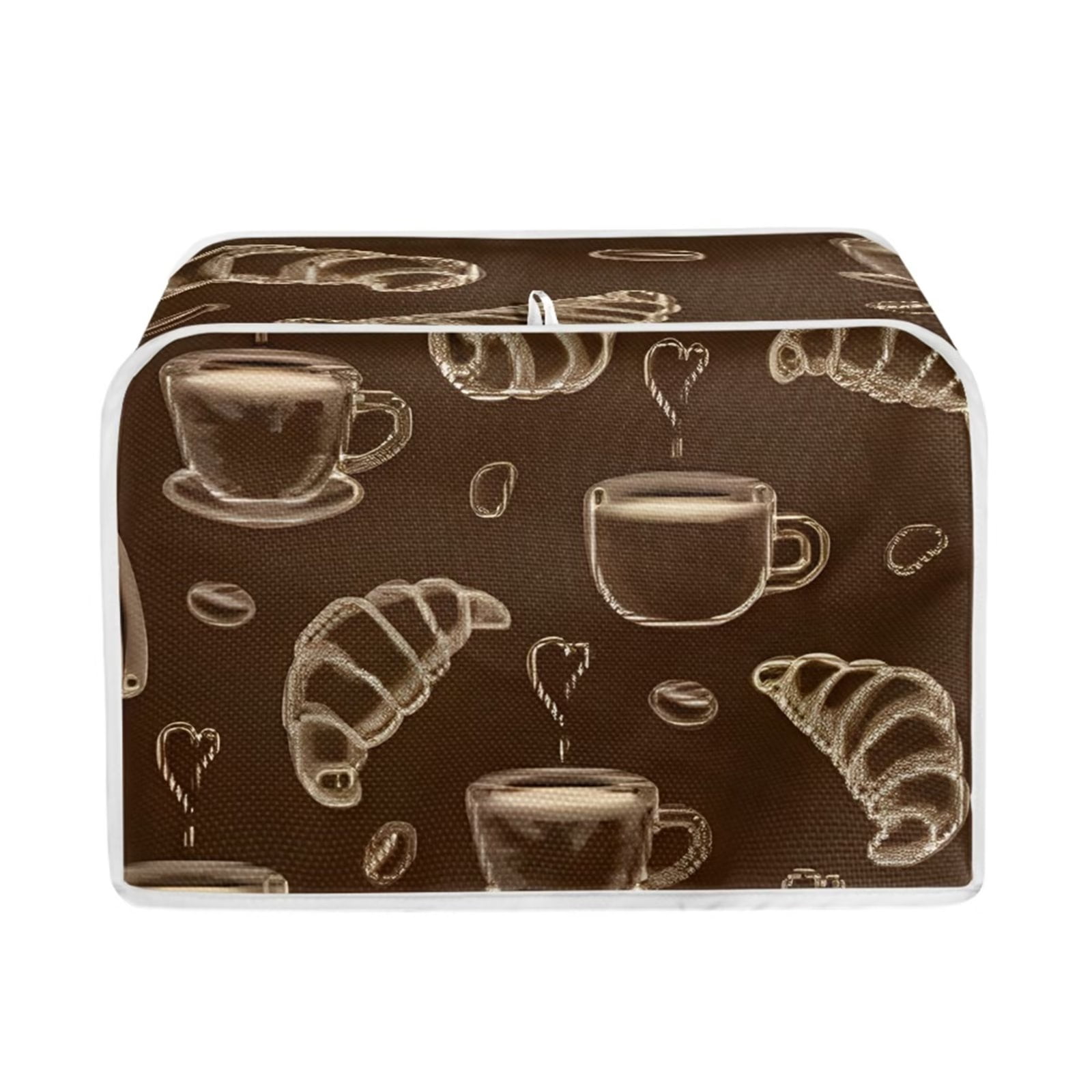 Binienty Toaster Oven Cover Novelty Coffee Themed Toaster Dust Cover 4