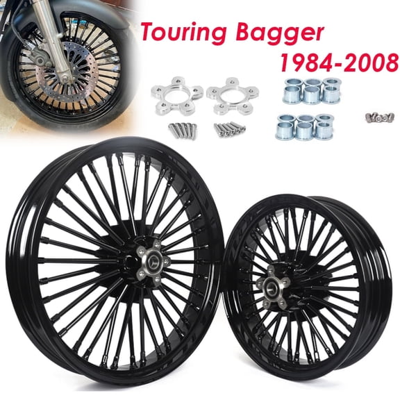 21x3.5 16x3.5 Fat Spoke Wheels Rims for Harley Touring Bagger FLHTC FLHX FLHR 1984-2008