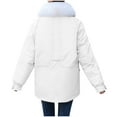 thumbnail image 3 of Lovskoo 2024 Womens Winter Coats Quilted Jacket Comfy Stylish Stitching Long Sleeve Outerwear Casual Tops Cotton Padded Outerwear White, 3 of 4
