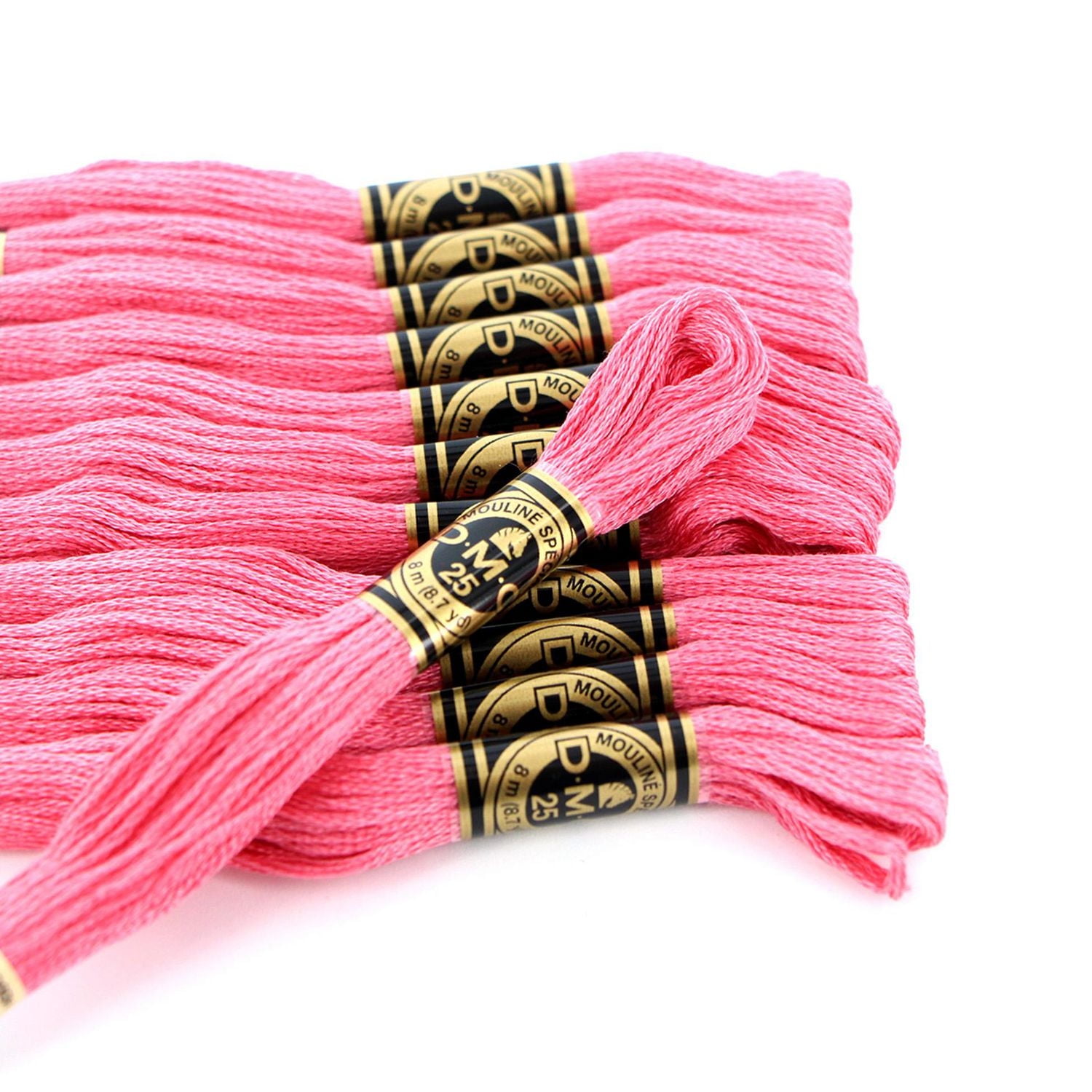 Fil à broder en coton DMC à 6 brins 8m – Rose 6 Brins