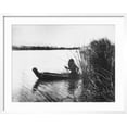 thumbnail image 2 of Art.com Pomo Indian Poling His Boat Made of Tule Rushes Through Shallows of Clear Lake, Northen California Photographic Print by Edward S^ Curtis, White Frame Wall Art, 29" x 23", 2 of 5