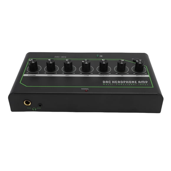 Gaming DAC Headphone Amplifier, Digital to Analog Audio Converter with Bass Treble Control, Built in , Type C, 3.5mm Stereo,Optical,Coaxial,PCA