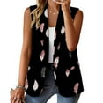 thumbnail image 2 of Ketyyh-chn99 Women's Blazers Sleeveless Elegant Pocket Loose Jackets Black,M, 2 of 5