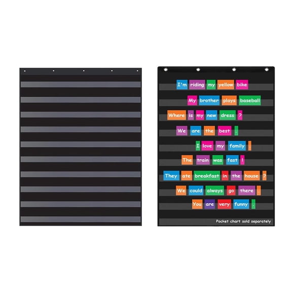 Teaching Pocket Chart Hanging Pocket Chart Learning Pocket Chart pocket classroom Durable Cards Holder For Classroom Home Training Institutions