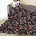 thumbnail image 6 of Fuzoiu Retro Floral Print Ultra-Soft Micro Fleece Blanket,All Seasons Flannel Throw, Lightweight Blanket for Bed, Sofa, Couch, Movie Night, Camping, and Travel-60"x50", 6 of 7