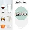 thumbnail image 5 of Leather Coasters with Heat-resistant for Drinks, Cute Panda (2) -标题2 Octagon, 5 of 5