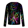 thumbnail image 5 of zanvin Mens tshirt, Hommes Occasionnels Col Rond Manches Longues Pull Imprimé T-Shirt Chemisier Tops, Multicolore, M, 5 of 5