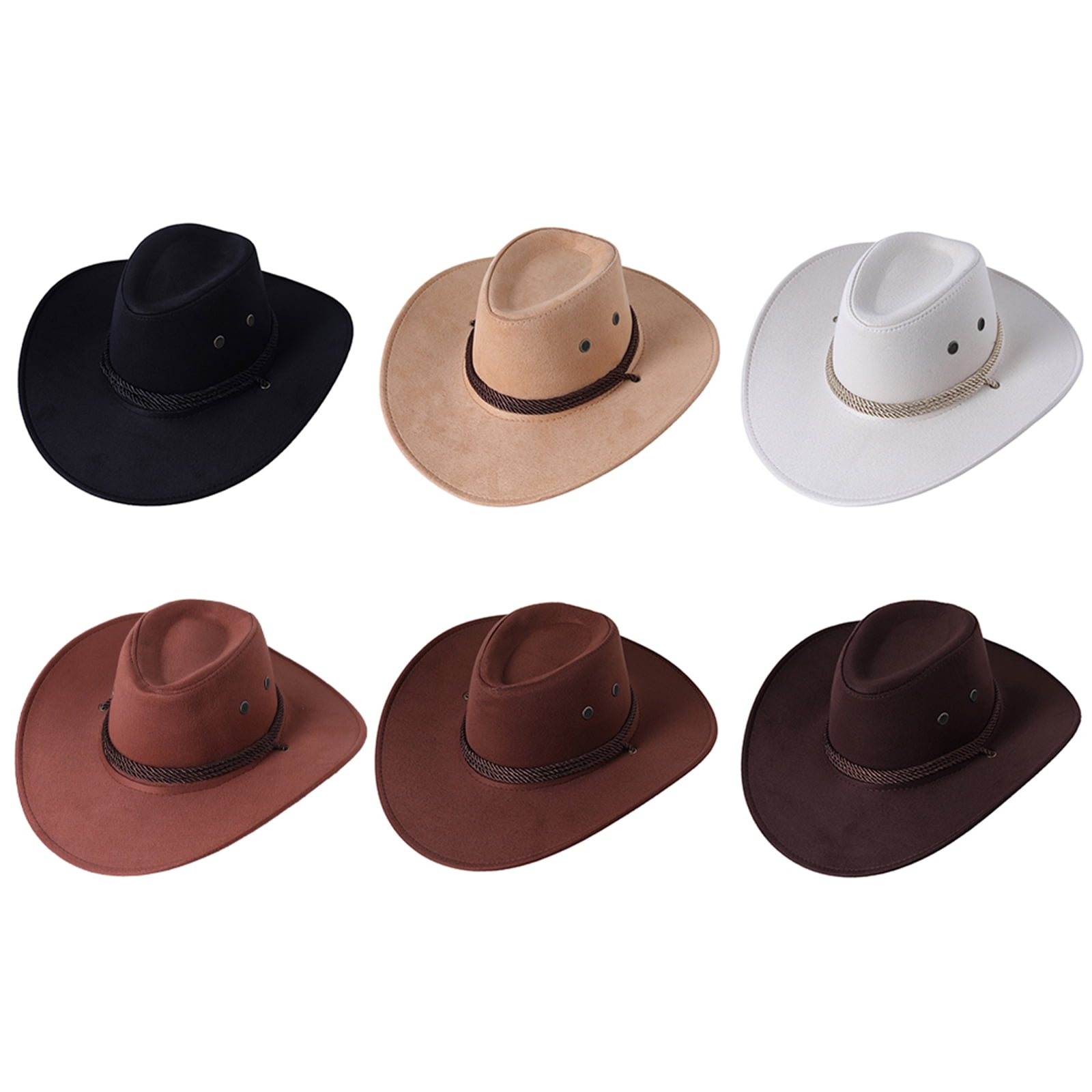 WoWstyle White Cowboy Hat for Adult Men Women Cowgirl Hat with Adjustable  Leather Hat Band Western Cattleman Cow Boy Rodeo Outfit for Outdoor  Activities, Parties, Farm-Related Events, Music Festivals 