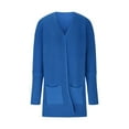 thumbnail image 6 of Lovskoo Cardigan Sweaters for Women Winter Solid Color Casual Long Sleeve Long Sweater Coat Cardigan Blouse Tops Blue, 6 of 9