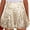 Gold, variant on Shorts for Women's Shorts Elastic Waist Pleated Ruffle Beach Casual Flowy Comfort Fit Shorts for Women Beige XL