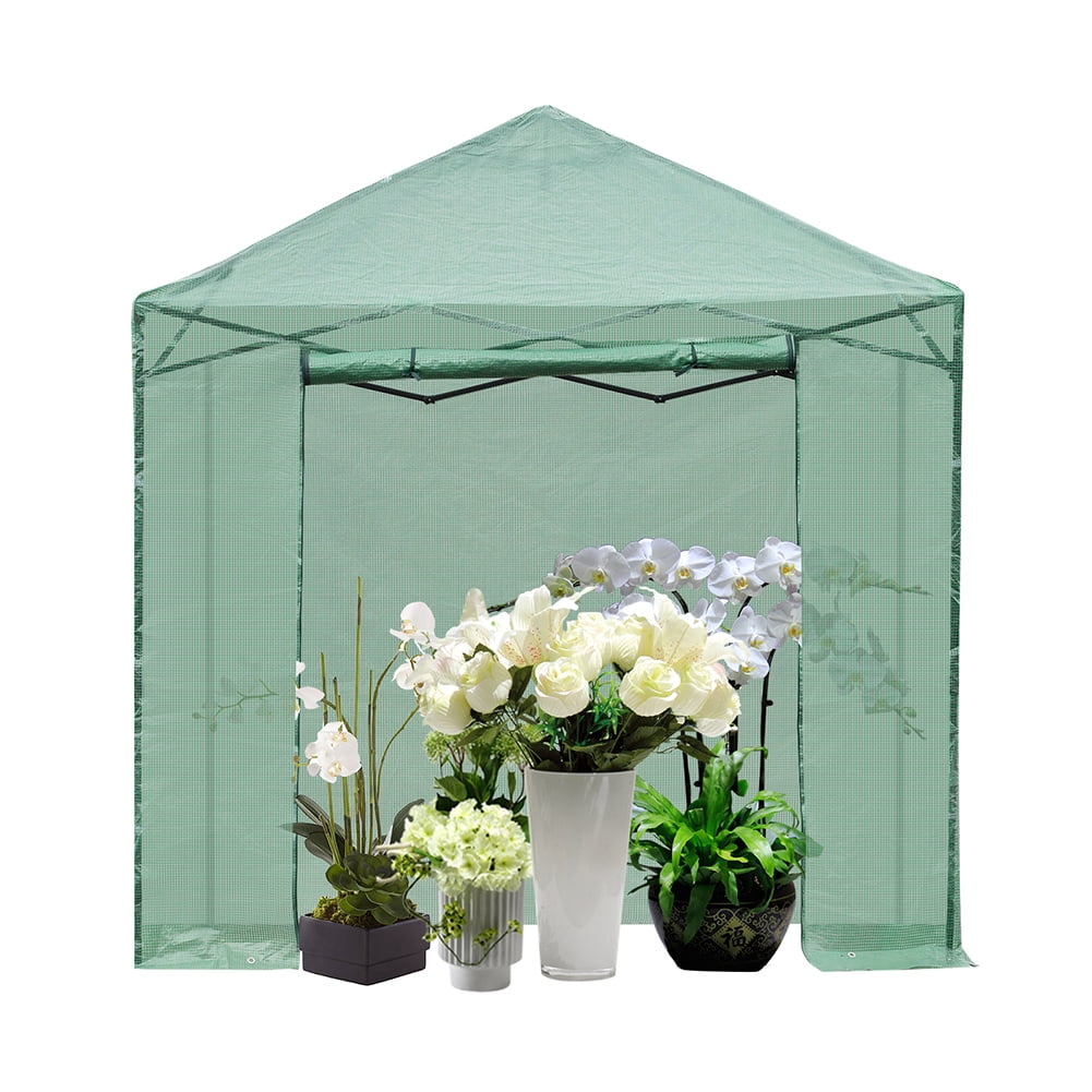 Private Jungle Outdoor Greenhouse with Observation Windows, 8*6ft Plastic Sprayed Iron Pipe PE Mesh Foldable Shed Green Private Jungle Outdoor Greenhouse with Observation Windows, 8*6ft Plastic Sprayed Iron Pipe PE Mesh Foldable Shed Green