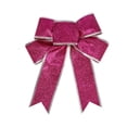 thumbnail image 2 of Large Christmas Bow Glitter Glittering FabricGold Gift Ribbon Tree Decorations Kids/ Christmas decoration bow rose red, 2 of 8