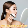 thumbnail image 3 of Portable Empty Powder Case Mirror Loose Powder Container Makeup Case with Powder Puff (Black), 3 of 8