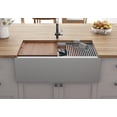 thumbnail image 5 of Ruvati RVH9222 33 Inch Workstation Two-Tiered Ledge Apron-Front Kitchen Sink, 5 of 7