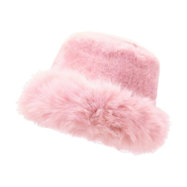 Sombrero de pescador de invierno, elegante y grueso, ideal para senderismo y caminatas. Para mujeres y niñas. Rosa