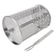 thumbnail image 2 of Cilindro de malla para asar, perfecto para acampar y hacer picnics, cesta rodante para barbacoa de acero inoxidable de 18 cm de altura, 2 of 8