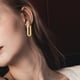 thumbnail image 3 of Pendientes para niñas Zulema dorado Pendientes de aro de mujer, 3 of 8