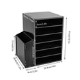 thumbnail image 3 of Black Freestanding Desktop Organizer Desktop Paper File Storage Box for Offices, Craft Rooms, 3 of 14