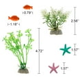 thumbnail image 2 of GreenJoy Aquarium Decorations Castle Accessories Plastic Plants - 15 Pack Fish Tank House Hideouts and Cave, 2 of 8