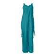 thumbnail image 6 of GILIGEGE Baggy Overalls for Women Loose Fit Wide Leg Jumpsuits with Pockets Casual Oversized Rompers Long Cargo Pants 2025 Overalls for Casual Sleeveless Suspender Jumpsuits V Neck Loose Rompers, 6 of 6