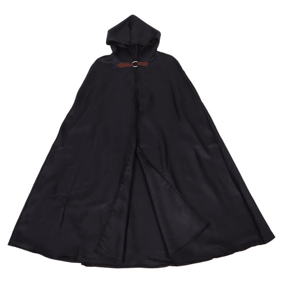 SWETRACE Adult Hooded Cape, Black Polyester Cloak, 1 Pack Vampire Costume Accessory for Cosplay Party Dress Up