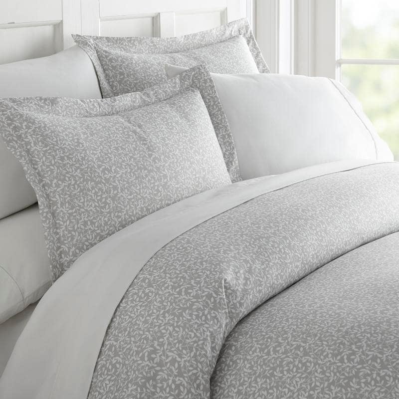 Merit Linens Premium 3 Piece Vine Trellis Print Duvet Cover Set