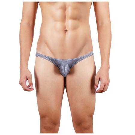 

Babysbule Mens Reduced Underwear Men s Sexy Brushed-Jacquard Thong Underwear Breathable Stretch Sports Briefs