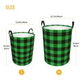 thumbnail image 5 of Gaeub Buffalo Plaid Green Black Dirty Clothes Storage Basket, Toy Storage Bin for Storing Clothing, Diapers, Toys - Small, 5 of 8