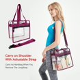 thumbnail image 4 of Bolsos bandolera transparentes con correa ajustable y bolsillo con cremallera, 4 of 6