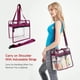 thumbnail image 4 of Bolso bandolera transparente con correa ajustable y bolsillo con cremallera, 4 of 6