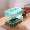 thumbnail image 6 of Lzobxe Plastic Pencil Box Extra Large Capacity, Clear Light Green, 6 of 9