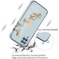 thumbnail image 3 of Compatible with Samsung Galaxy A12 Case Silicone with Heart Wrist Strap Chain Pink,Plating Phone Samsung M12 Case Shockproof Thin and Soft Cover (Blue), 3 of 7