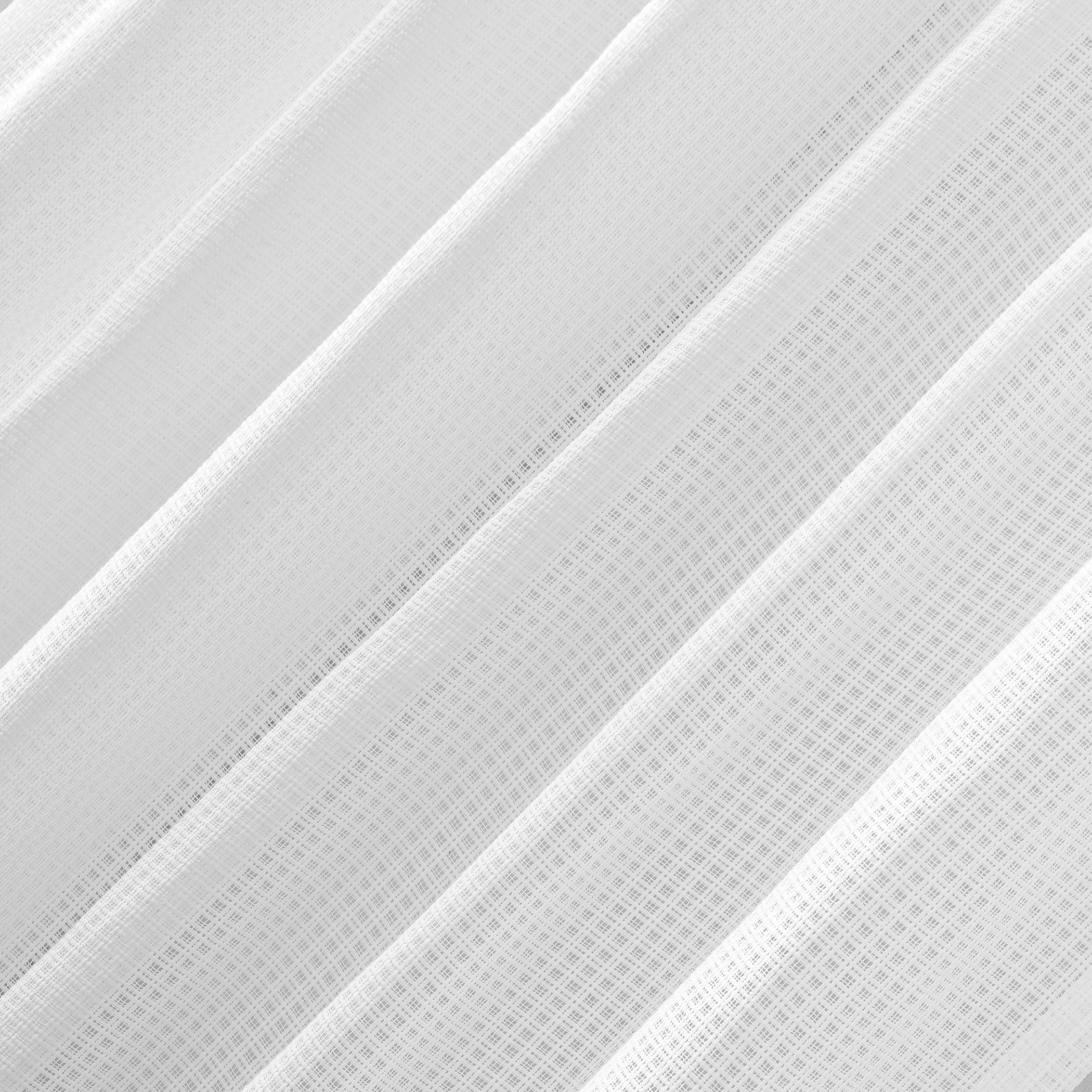 Archaeo Waffle Weave Cotton Blend Tab Top Curtain, 50"x96", 50"x96", White